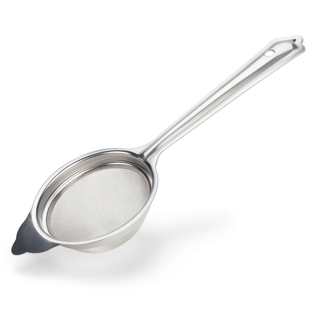 2 Pc. Medium-Sized Stainless Steel Tea Strainer – 2.5” Fine Mesh Infuser with Long Handle – Rust-Proof, Easy to Use, Perfect for Loose Leaf Tea, Coffee, and More