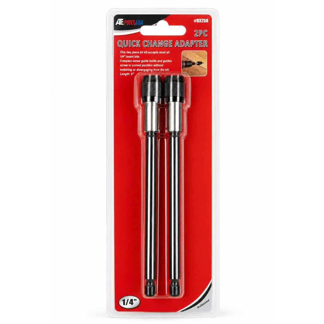 2 Piece Quick Change Drill Bit Extension Adapters, 1/4 Inch Hex Shank, 150mm Flexible Screwdriver Bit Holder Set