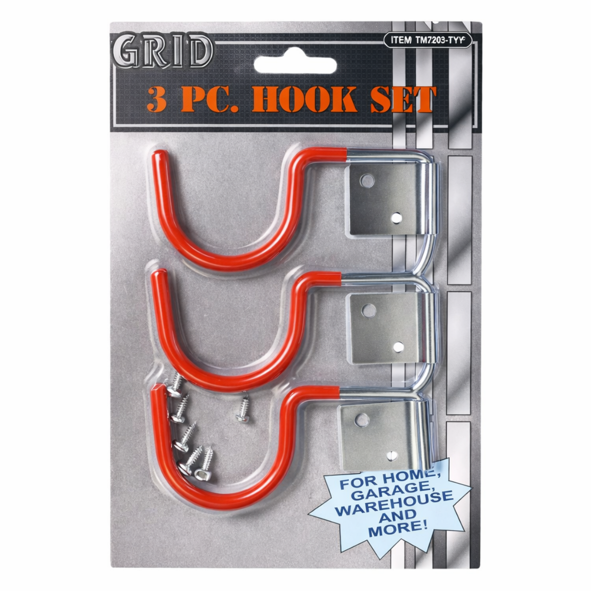 3-Piece Swivel Hooks with Pre-Drilled Plates & Installation Hardware – TH7203-YW