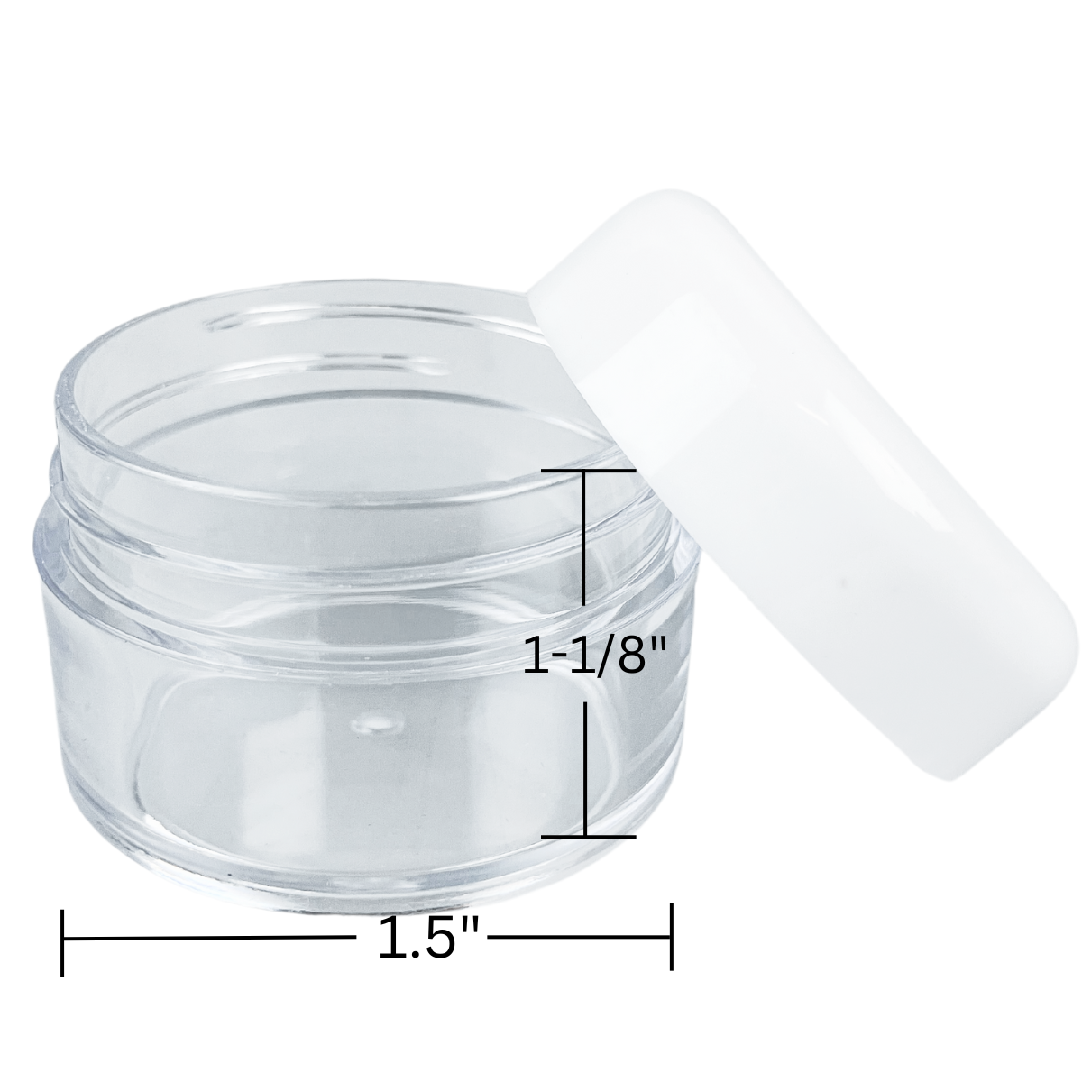 12 Pc Jars With White Lids - 25ml - TJ-18625