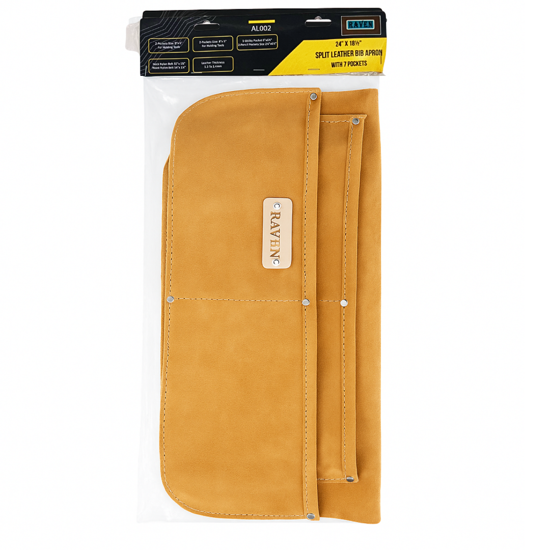 24x17 Inch Leather Apron with 7 Pockets - AP-00200
