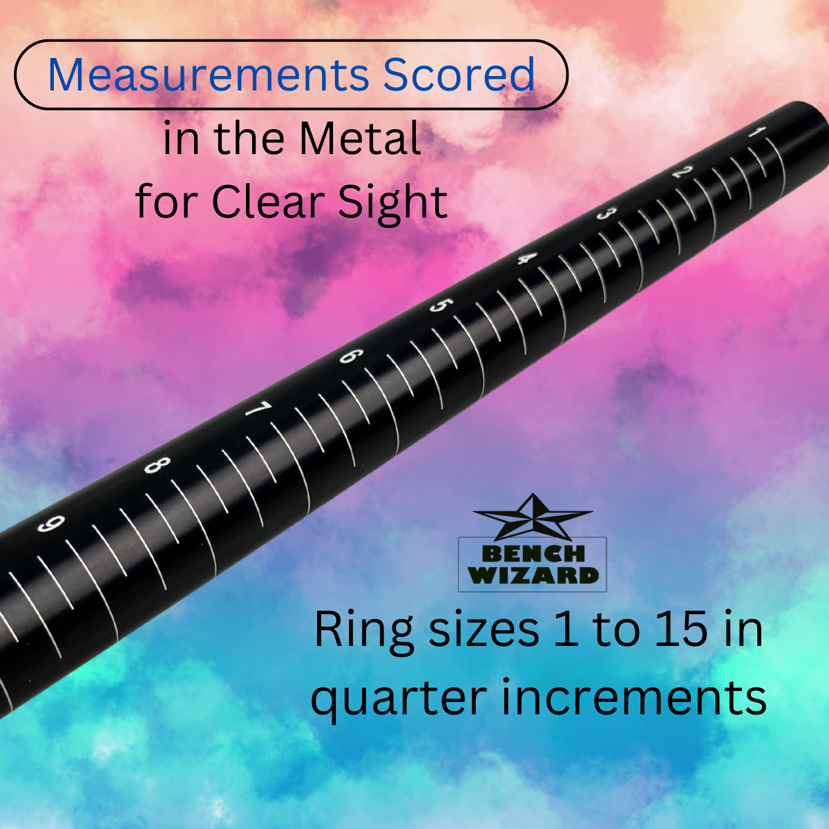 Black Oxidized Aluminum Ring Mandrell For Sizes 1 to 15 - TJ01-09818