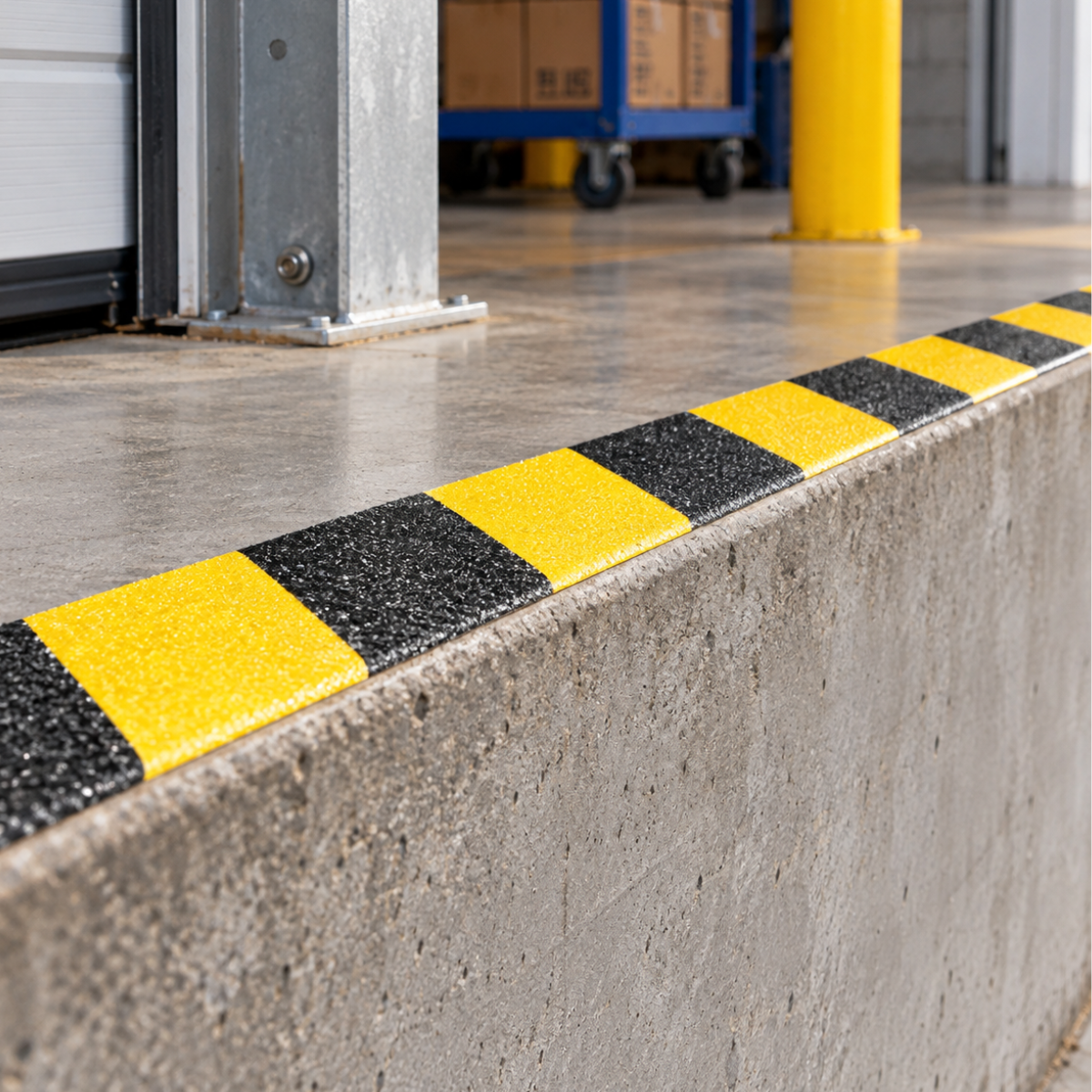 Anti-Slip Black & Yellow Diagonal Striped Safety Tape - 9 Foot x 2 Inch - TAP-NS010