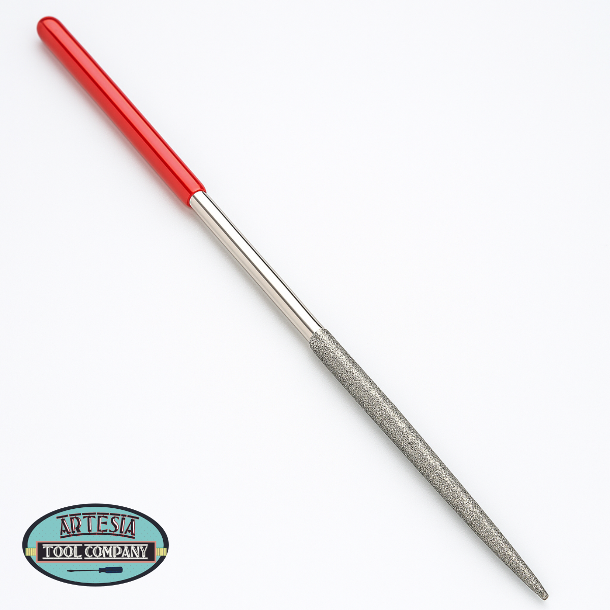 5 Piece Round Mini Diamond Files with PVC Wrapped Handles In Various Grits - F-73555