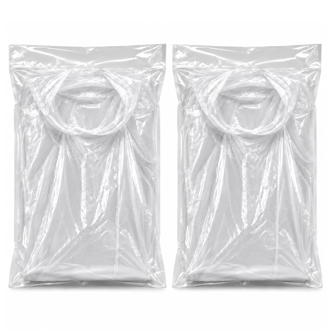 Adult Waterproof Rain Poncho with Hood – Clear Vinyl, Lightweight, Foldable & Compact, One Size Fits Most, Emergency Rain Gear for Camping, Travel, Festivals & Outdoor Activities