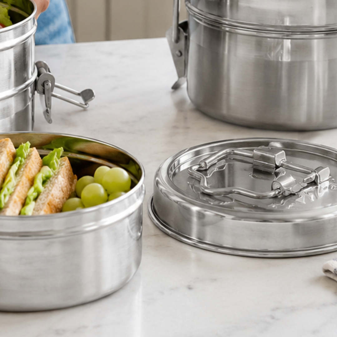 3 Piece Stainless Steel Lunchbox - UT72-TIFFIN