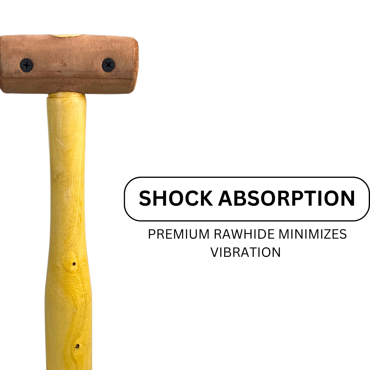 Lightweight Rawhide Mallet with Wooden Handle - PH-00241