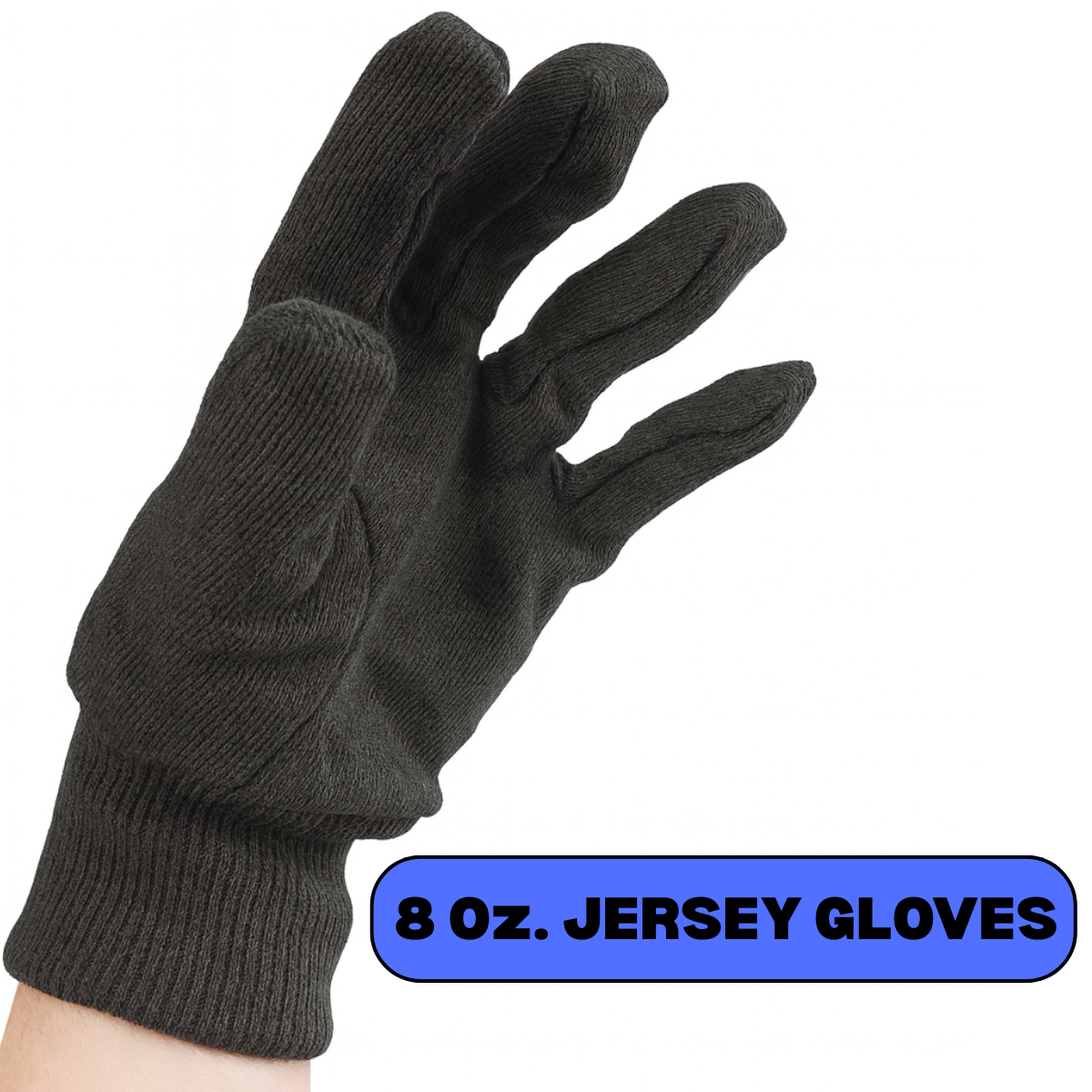 Men’s 8 oz Brown Jersey Work Gloves with Knit Wrist, Large – Cotton Gardening & Yard Gloves, Reusable, Pack of 12 (GL-07500-Z12)