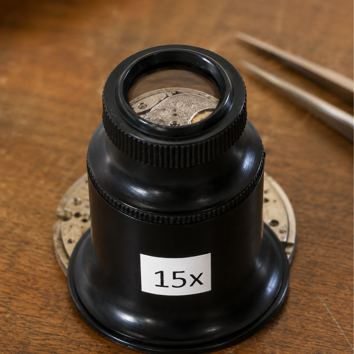 Double Lens Jeweler's Loupe, 15x