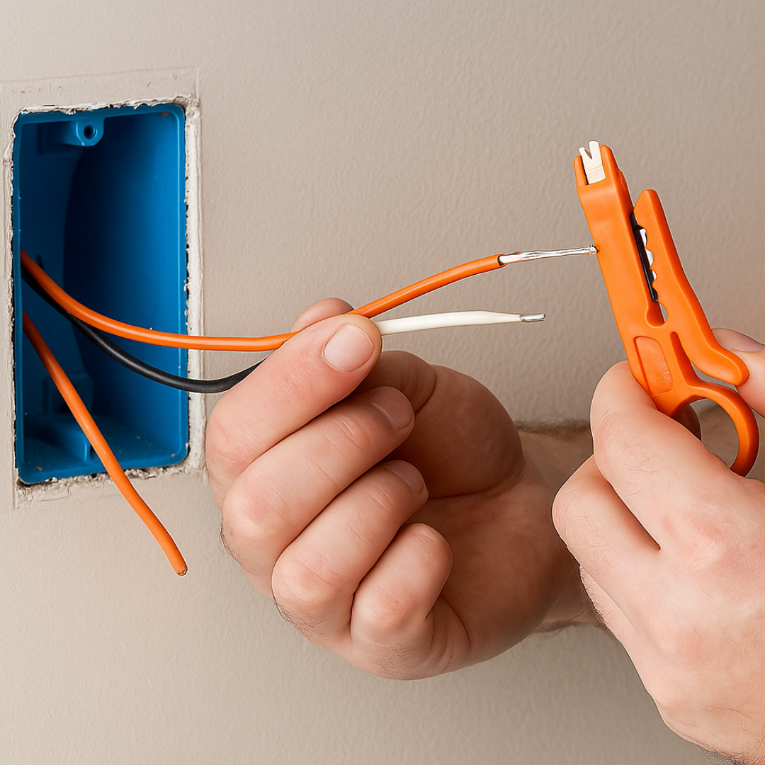 PVC Wire Stripper Tool - Cable Clip, Stripper & Finger Handle - TE-00021