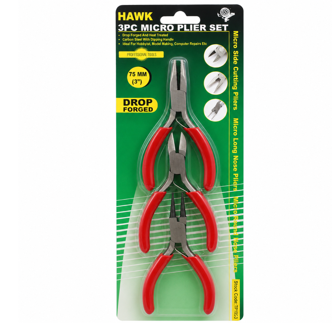 3-Piece Micro Pliers Set, 3" - S89-89903
