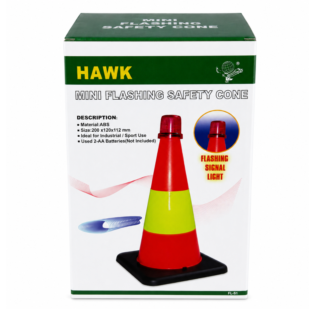 8 Inch Orange Safety Cone with Reflective Strip & Flashing LED Light, Magnetic Base Emergency Roadside Warning Cone for Car, Trunk, Flat Tire, Tow Truck, Parking & Night Safety