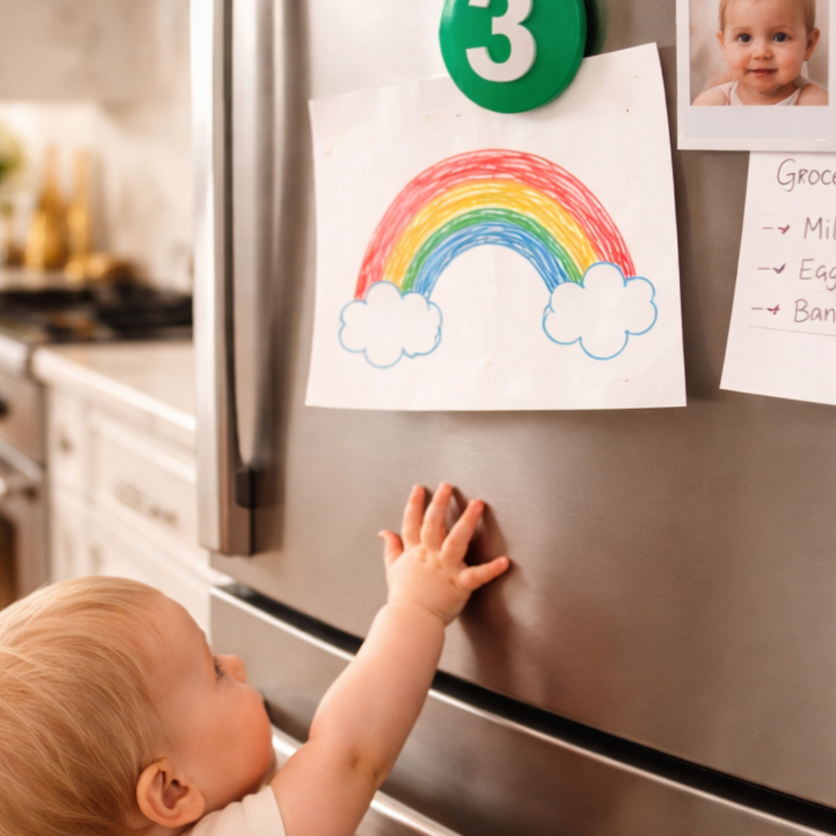 Set of 10 Colorful Number Magnets (1–10) – 1 Inch Round – Bright Multicolor Refrigerator & Teaching Magnets – MC6063-10-YX