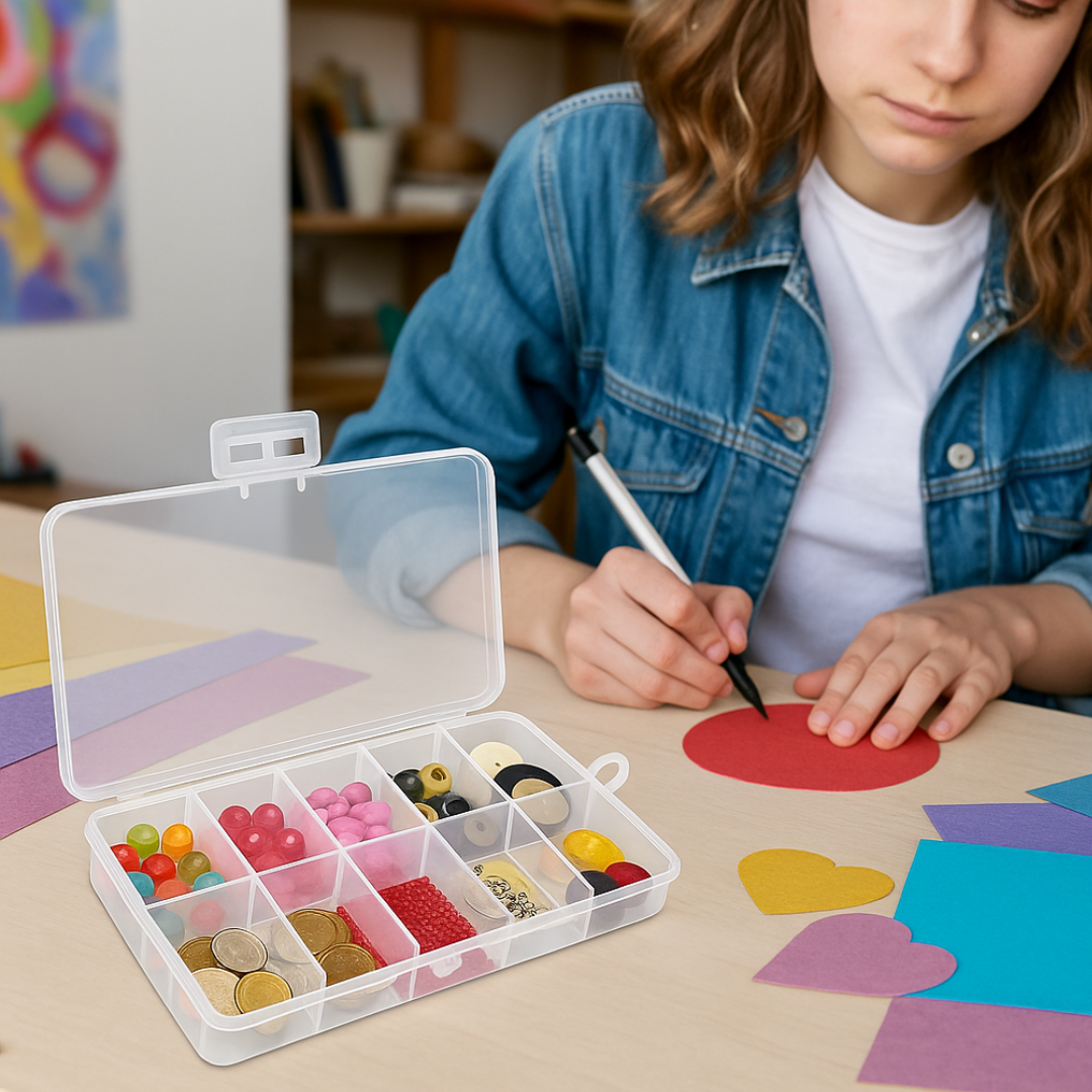 Clear Plastic Box | 10 Compartments (Pack of: 2) - TJ05-08710-Z02