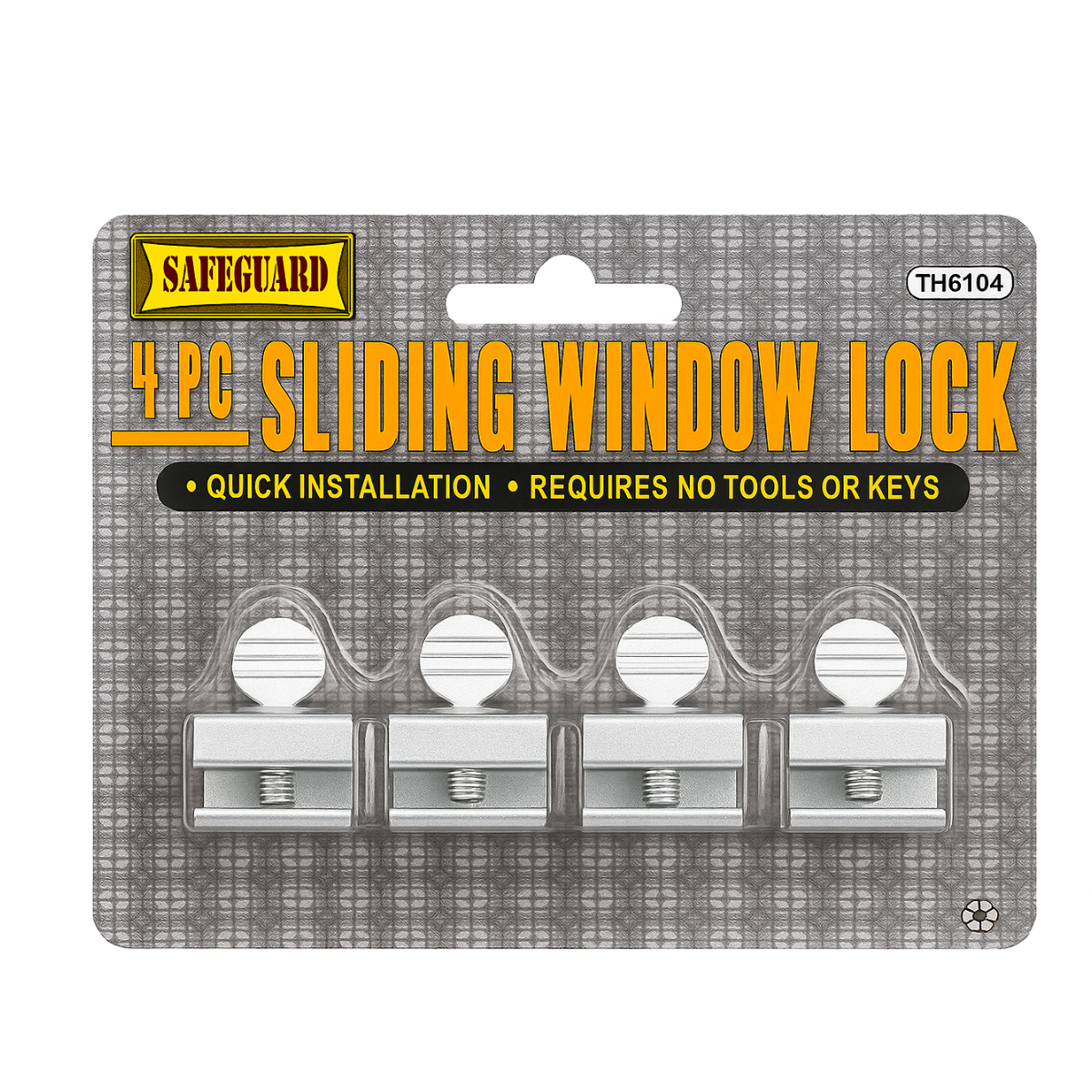 4 Piece Sliding Window Locks (Pack of: 2) - TH-17946-Z02
