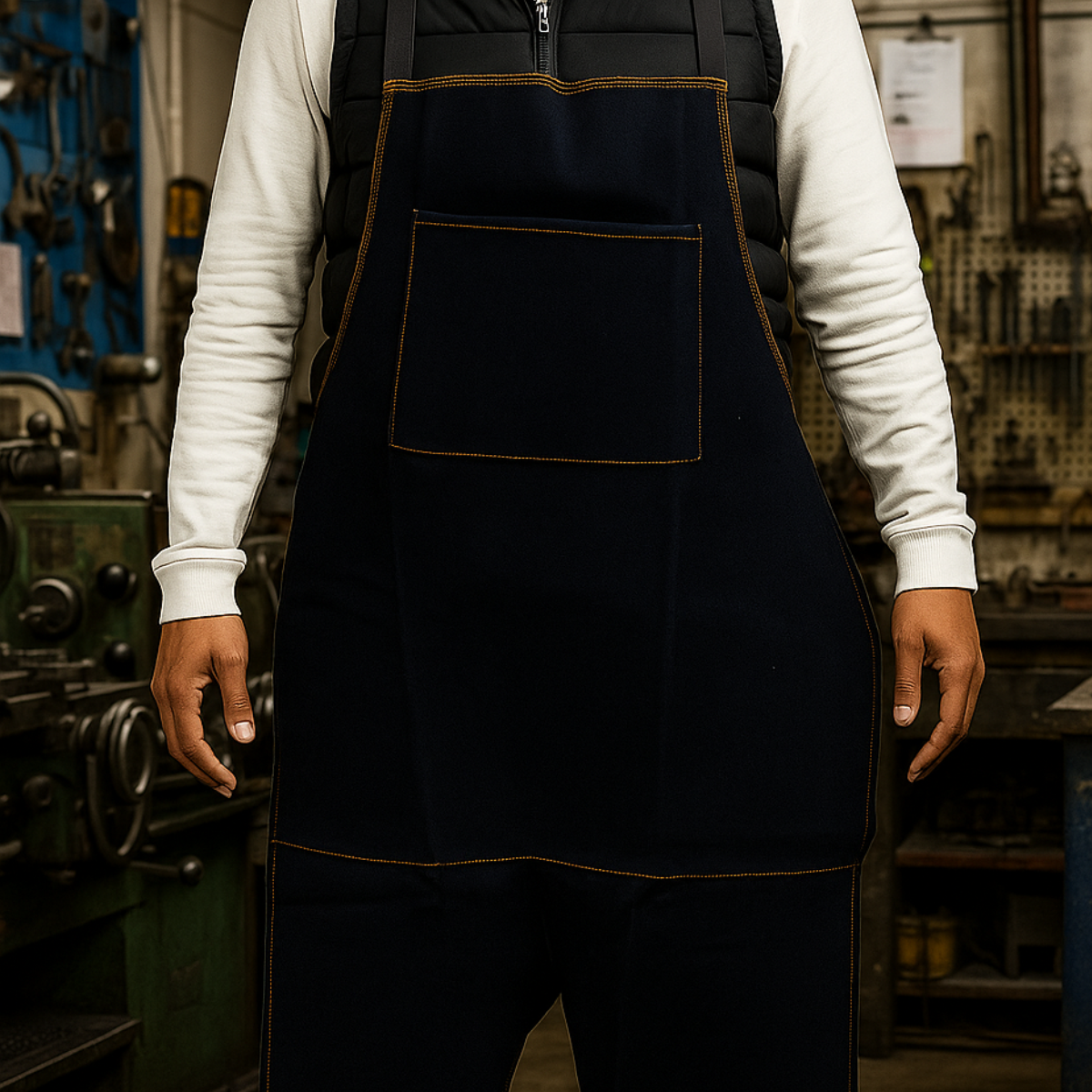 Denim Apron | 1 Pocket | Nylon Strings to Tie