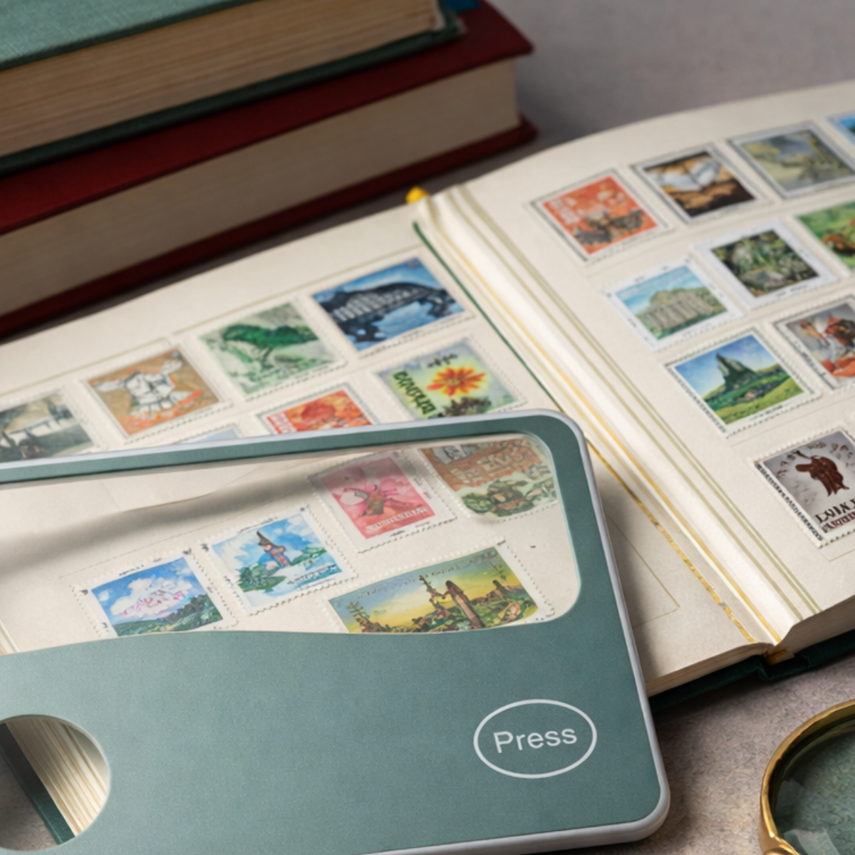 2X/4X Wallet-Sized LED Fresnel Magnifier Card, Gray – Credit Card Size Reading Magnifier with Push Button Light for Menus, Price Tags & Small Print