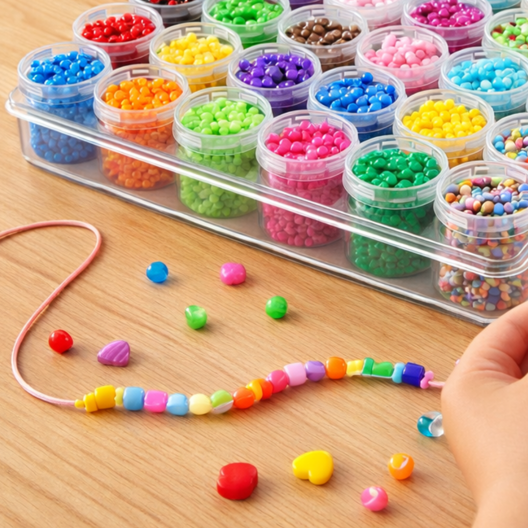 30 Pc Crafter's and Collector's Clear Plastic Box Set | 30 Self-Closing Canisters 0.86" Diameter x 1" Tall | 6.25" (15.88 cm) x 5.25" (13.34 cm) Box | Perfect for Buttons, Beads & More! Visit the BIN BUDDY Store