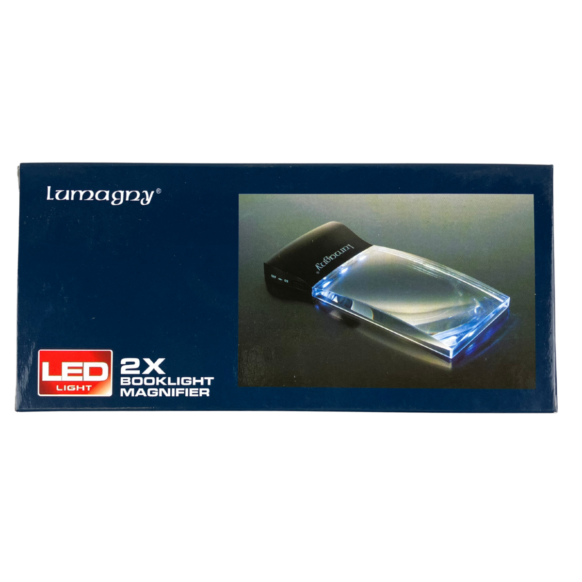 LED Illuminated Rectagular Booklight Magnifier - MG-75980