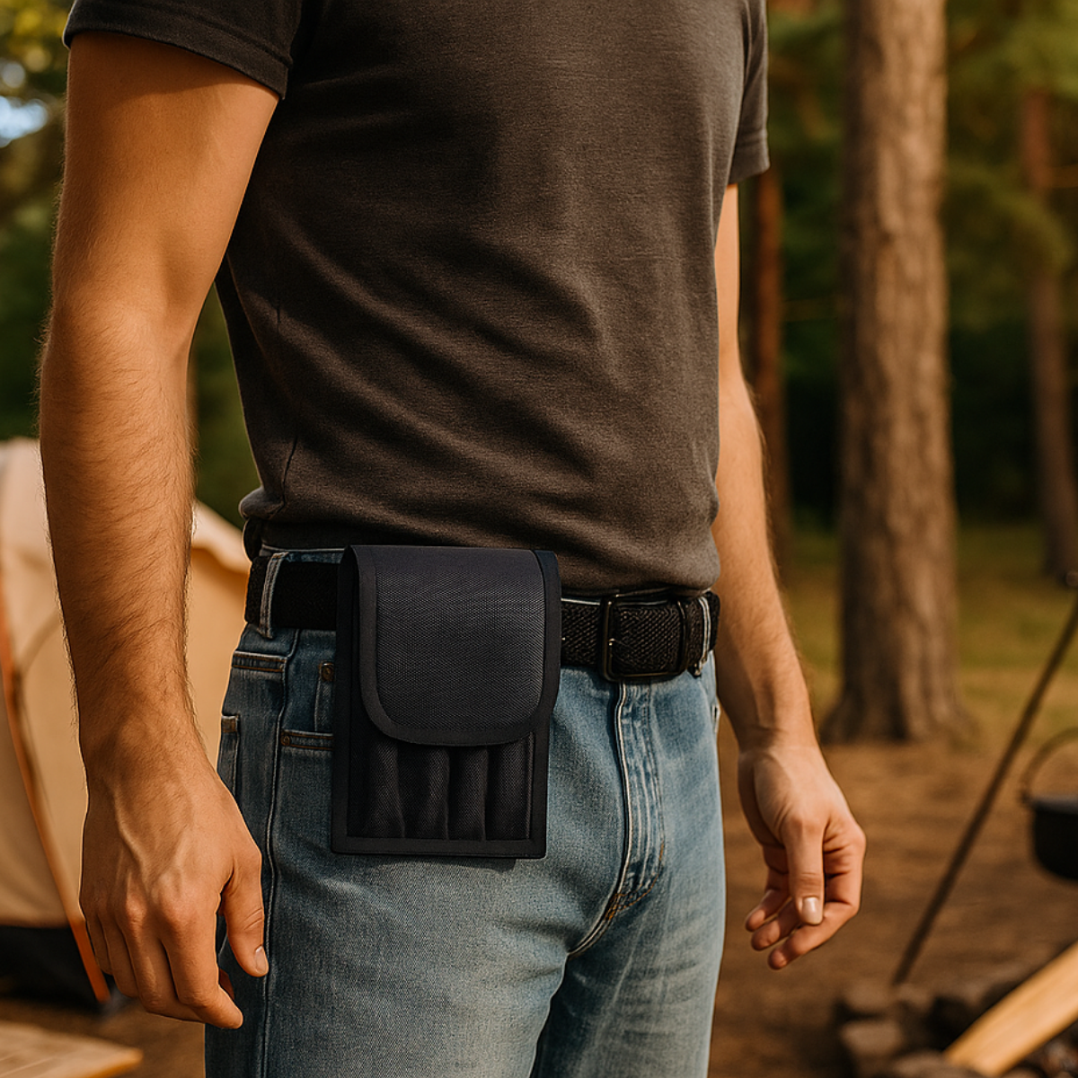 6 Pocket Nylon Pouch | Create Your Custom Kit | Fold-Over Top with Velcro Closure