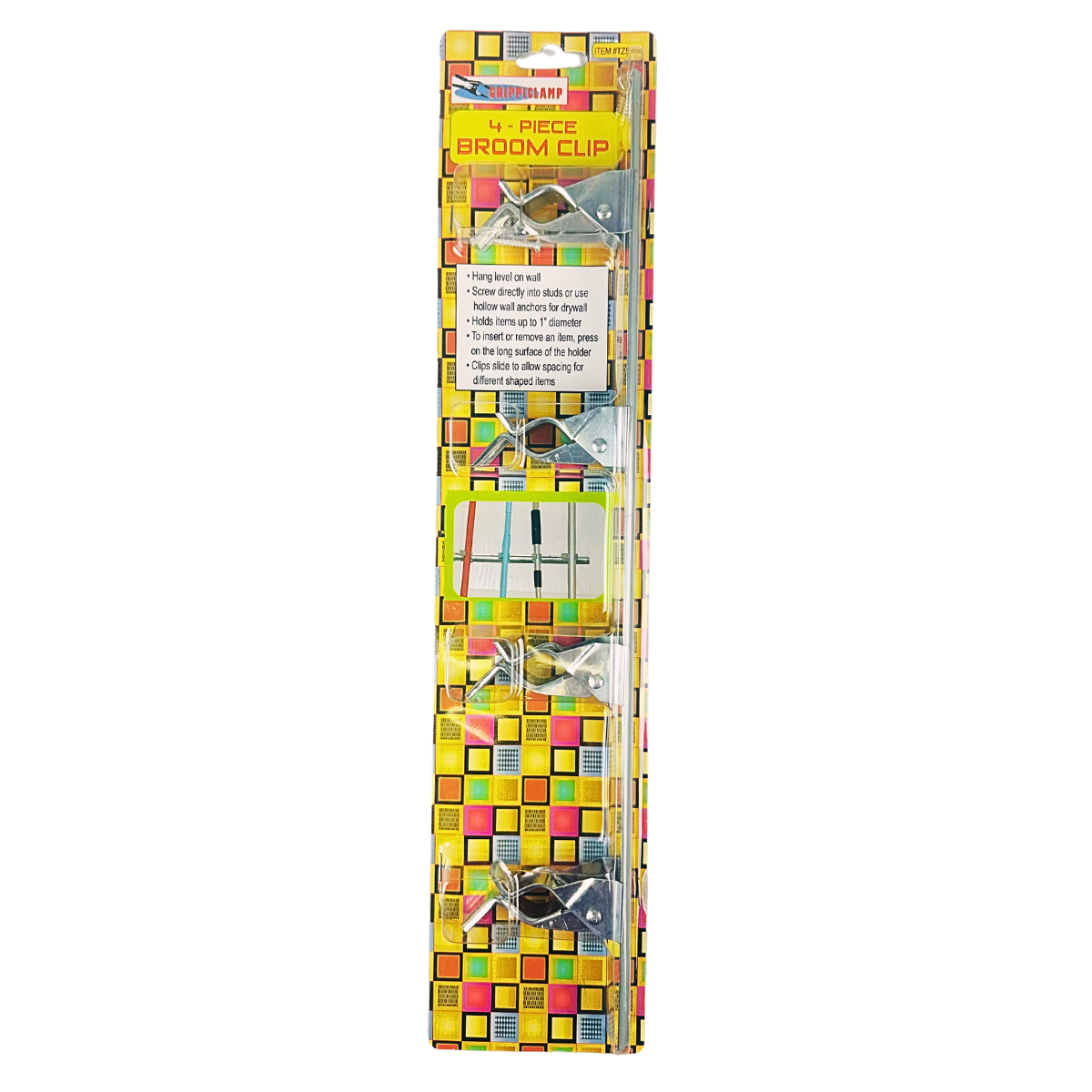 Heavy Duty Wall Mountable Rack with 4 Clips - TZ03-05999