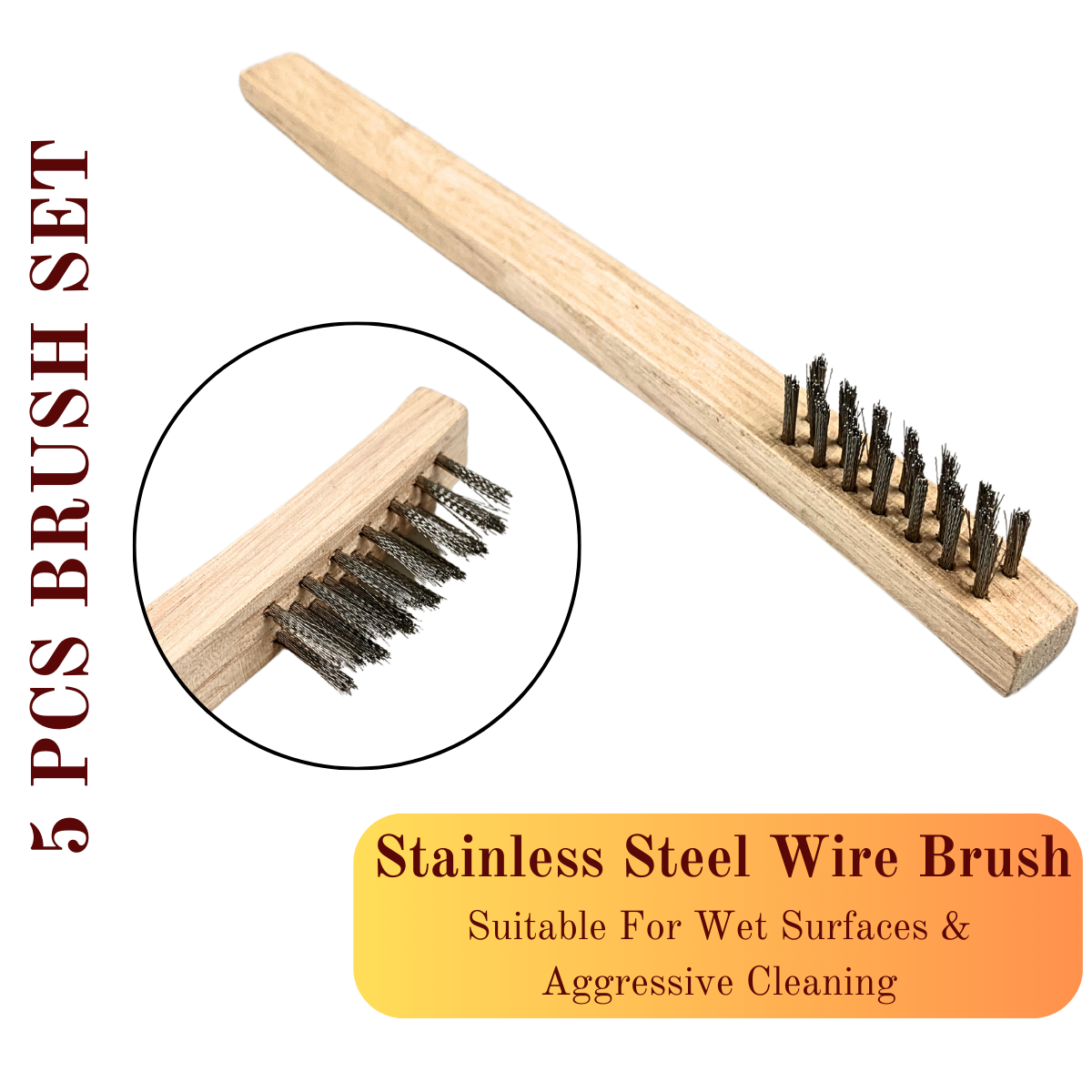 5 Pcs. Cleaning Brushes Set - TZ63-06395