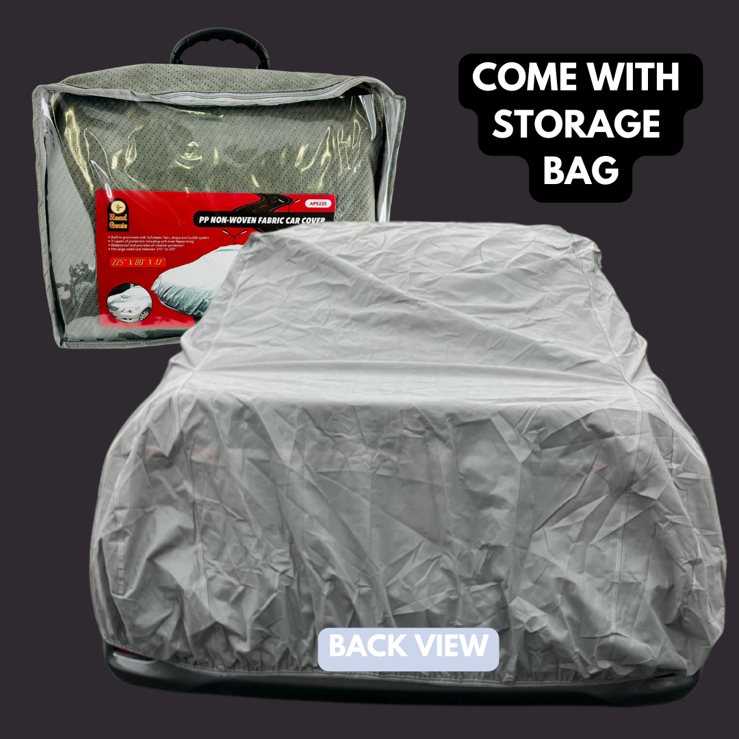 225 Inch Mildew Resistant Non-Woven Car Cover For Mid-Size Vehicles - AP-12723