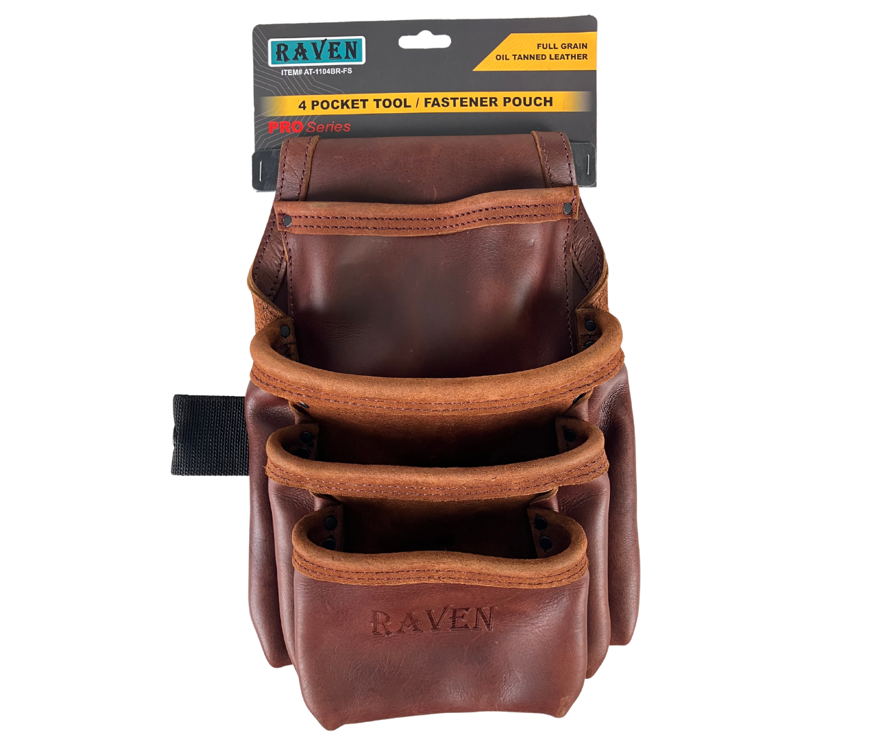 4 Pouch Professional's Heavy Duty Fastener Tool Pouch | Full Grain Oil Tanned Leather
