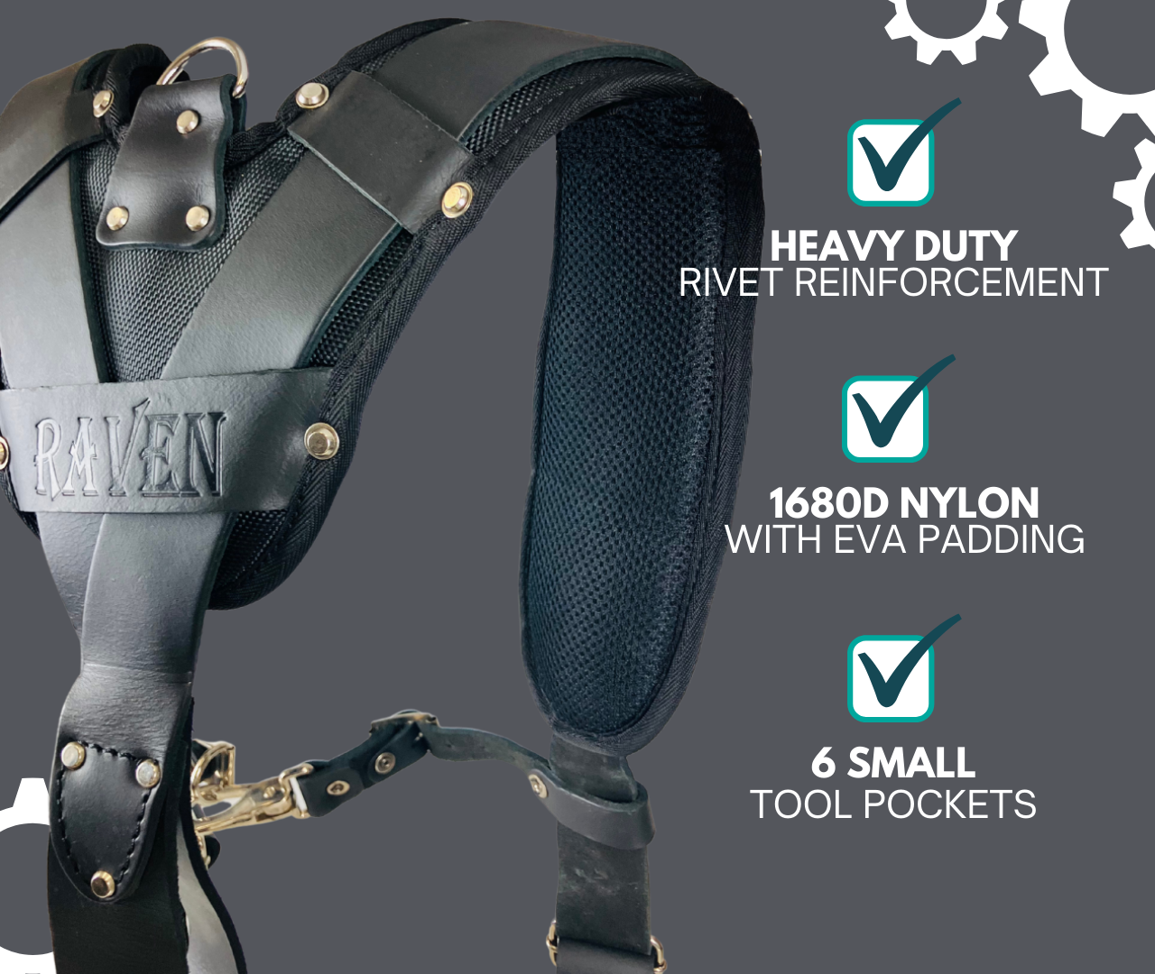 Padded Suspenders for Tool Belt