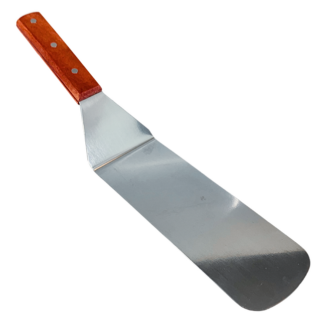 Premium Stainless Steel Grill Turner with Wooden Handle
