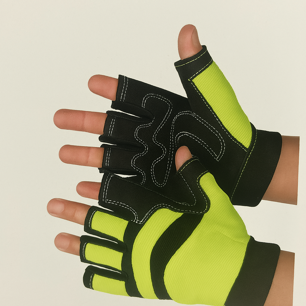 Mechanic Gloves Synthetic Leather - Fingerless, Small