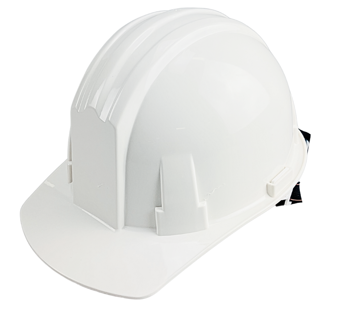 OSHA APPROVED ADULT SIZED WHITE HARD HAT WITH ADUSTABLE STRAP  - SF-97705