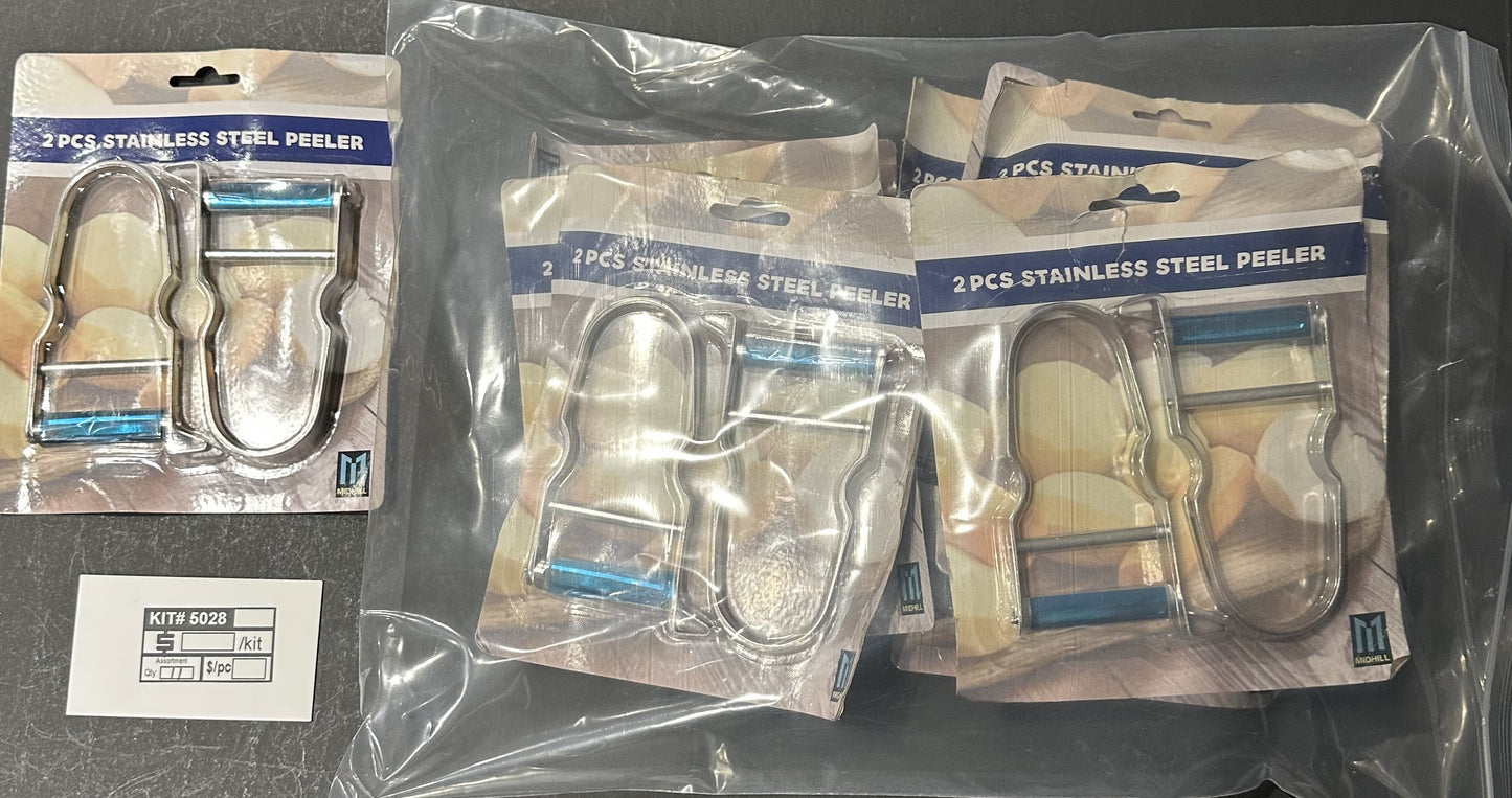 Bulk Closeout Lot Stainless Steel Vegetable Peelers – Multiple 2-Piece Sets – Kitchen Gadget Bundle – FREE SHIPPING – FINAL SALE