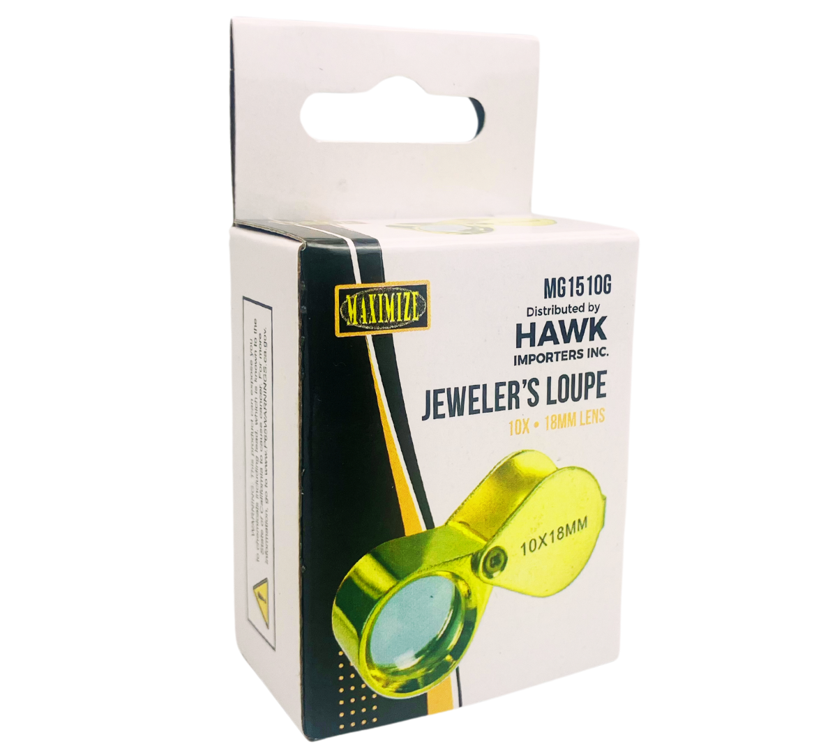 3/4" (19mm) Lens Gold Loupe | 10X Magnification Power | Gold Mirror Finish | Gift Box Included