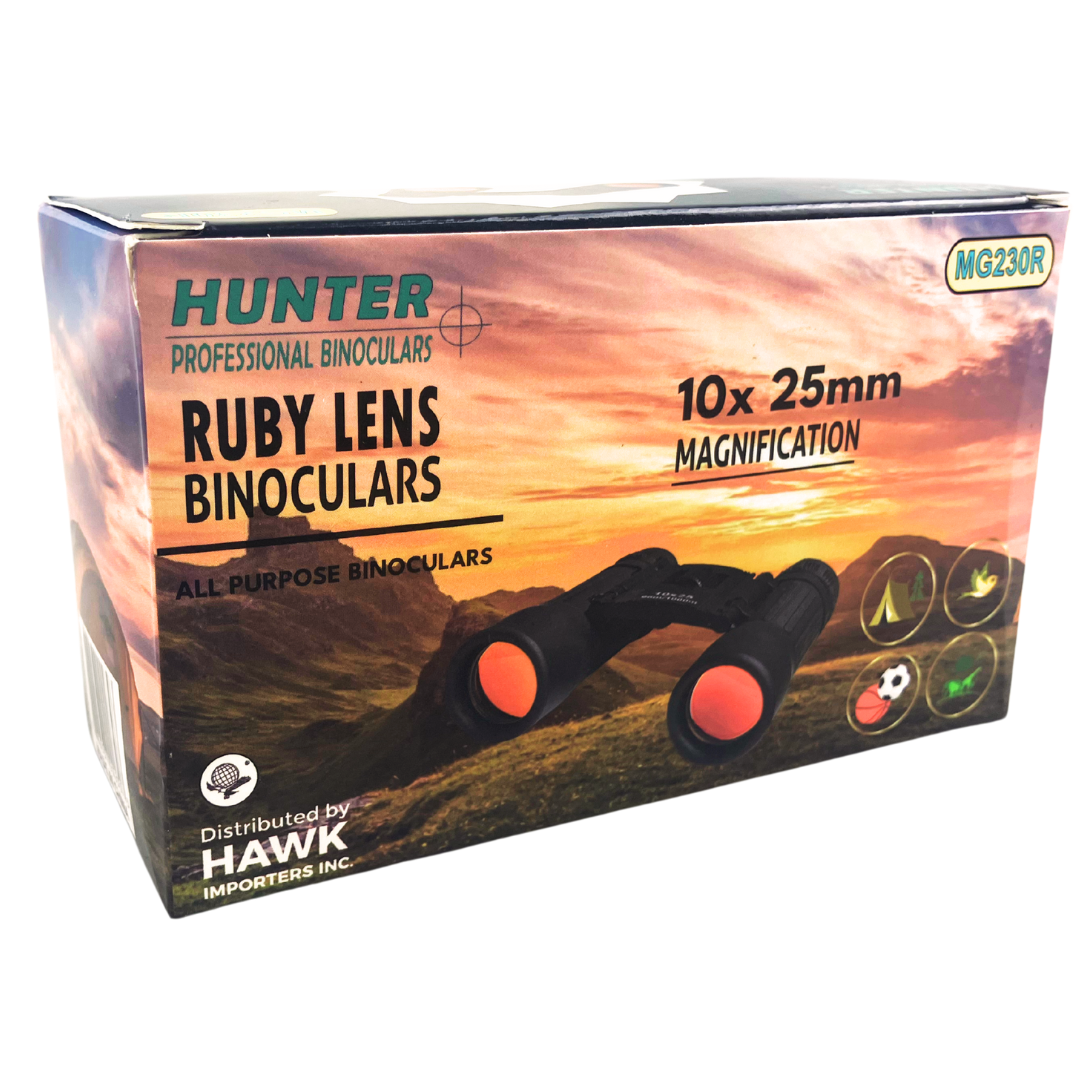 10x Small Black Binoculars - 25mm Ruby Lenses (Pack of: 1) - MG230R