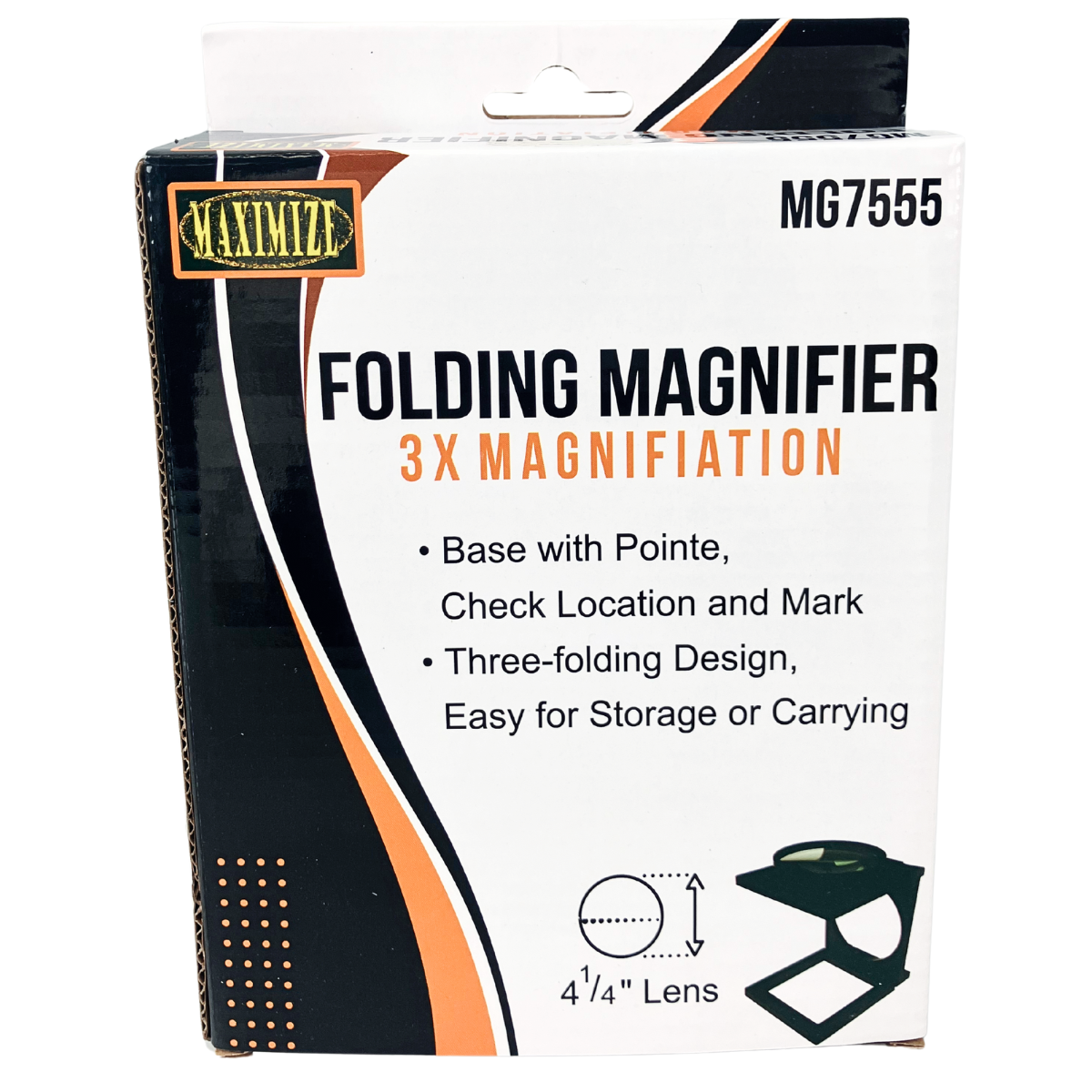 2.5x Folding Magnifier - SAE & Metric Rulers - MG-07555