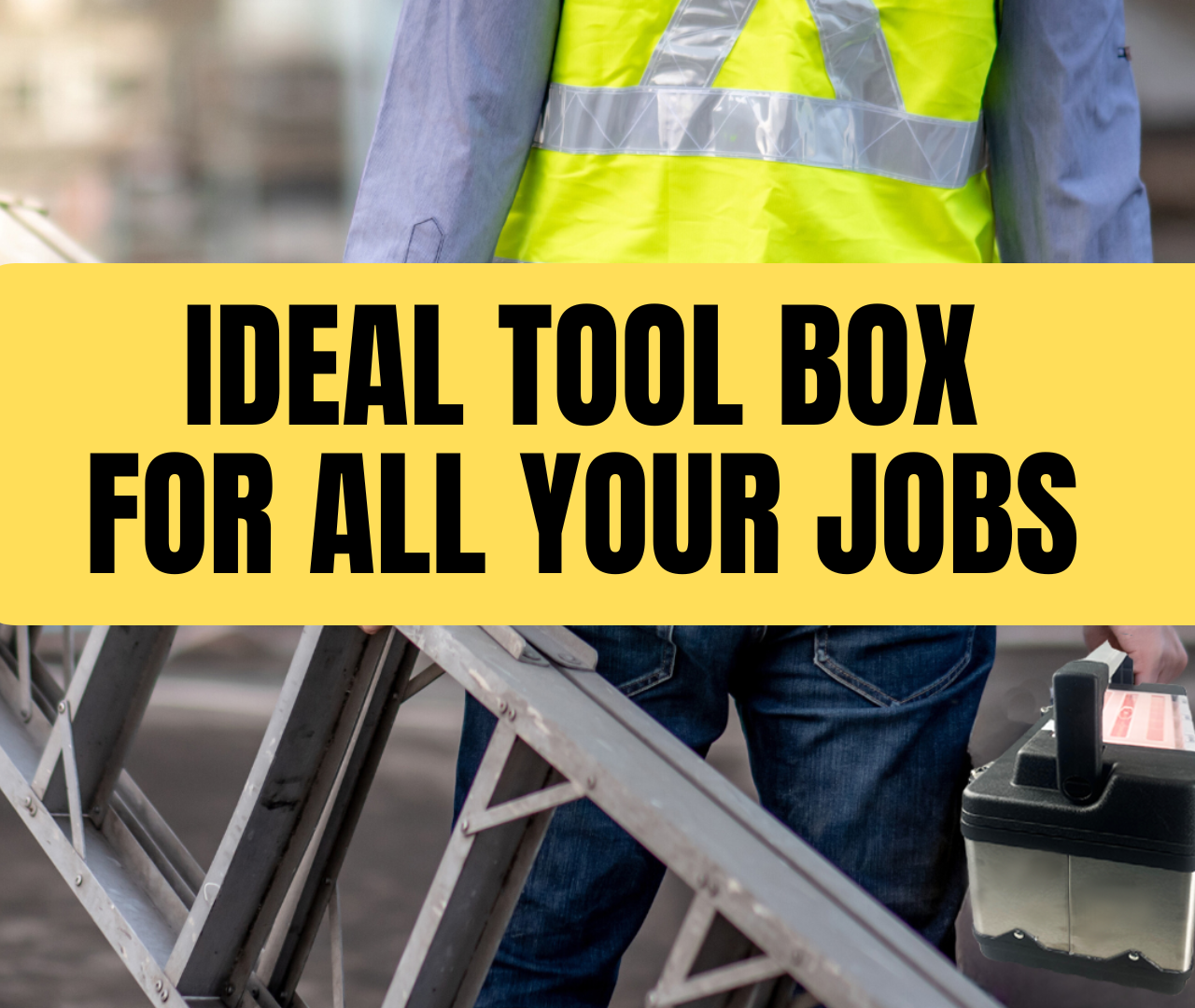 Heavy Duty Steel & Plastic Tool Box, Lift Out Tray
