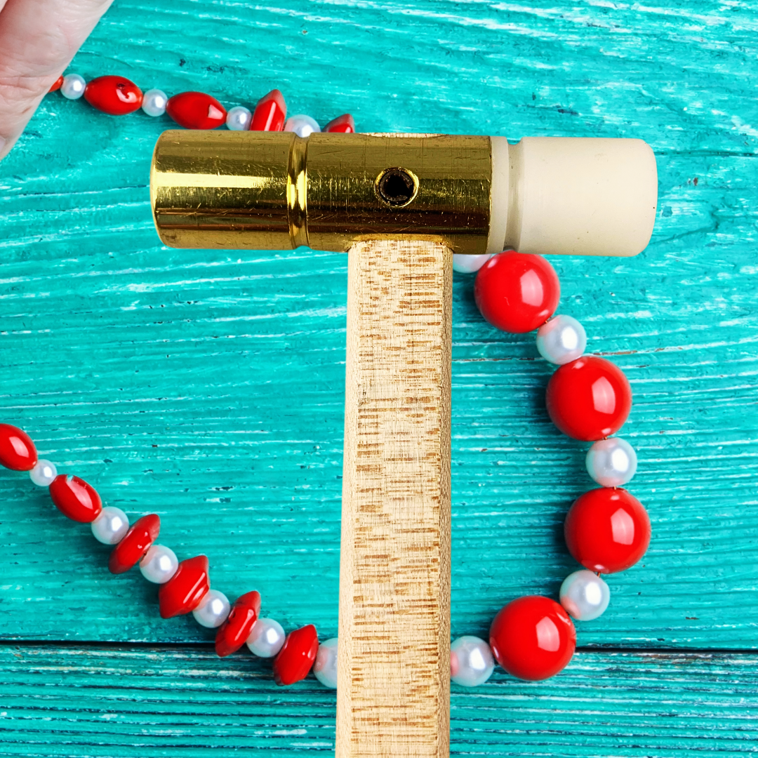 Double Brass & Nylon Heads Jewelry Hammer - TJ-29311
