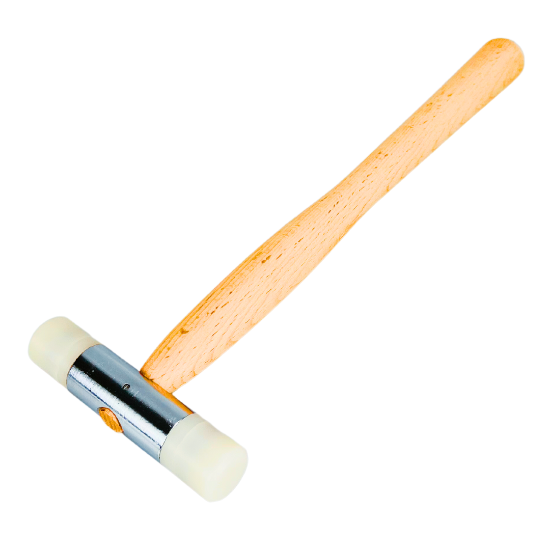 Nylon Hammer with 1-1/4 Faces and Wooden Handle Jewelry Making Metal  Forming Non-Marring Tool - HAM-0018