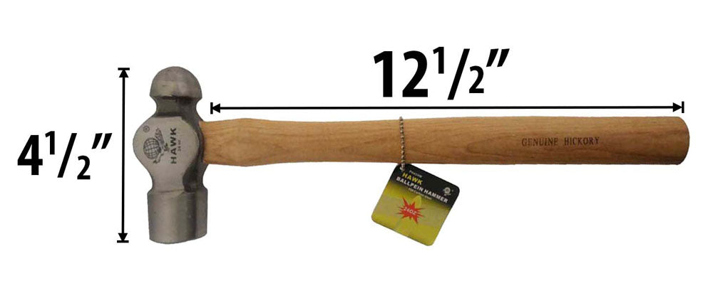 Ball Pein Hammer | 24 Oz Weight | Solid Steel Head