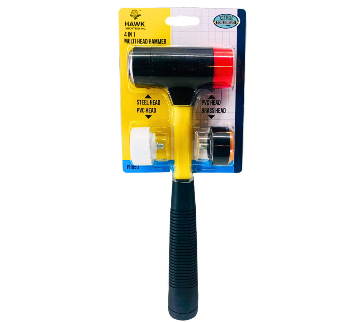 12 ½" 4-in-1 Interchangeable 1 ½" Head Mallet - Ph-80650