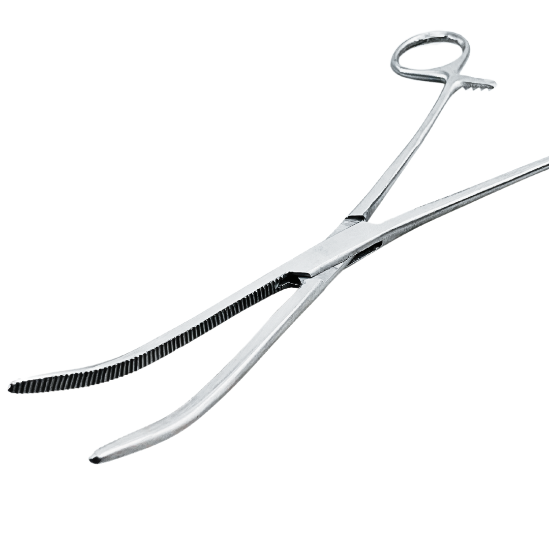 8" Stainless Steel Curved Jaw Hemostat  - S3-03282