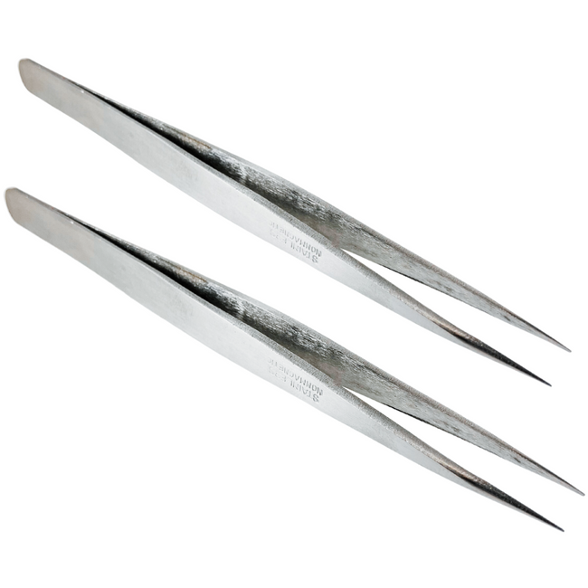 4.75" Non Magnetic Tweezers with Rounded Tips (Pack of: 2) - S1-08031-Z02