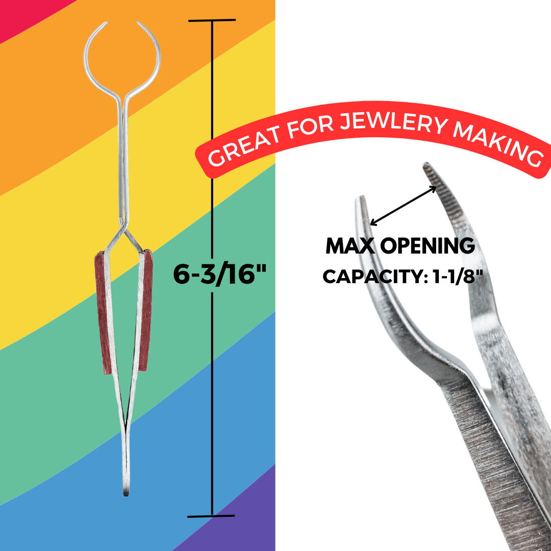 6-Inch Cross-lock Tweezers - For Ring Or Bead Holding - S-68545