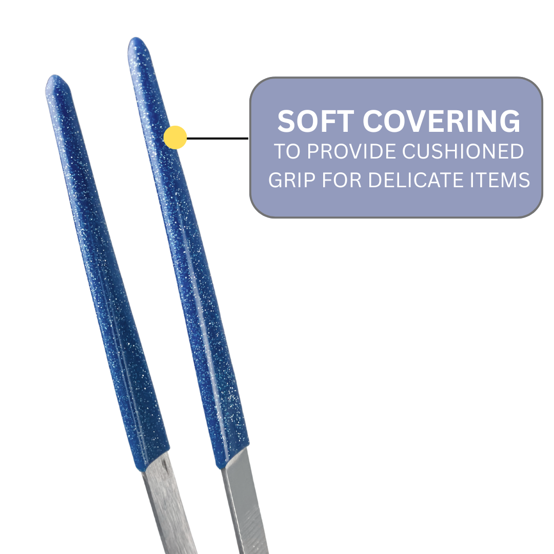 10-Inch Long Steam Tweezers with Coated Tips - S1-18569