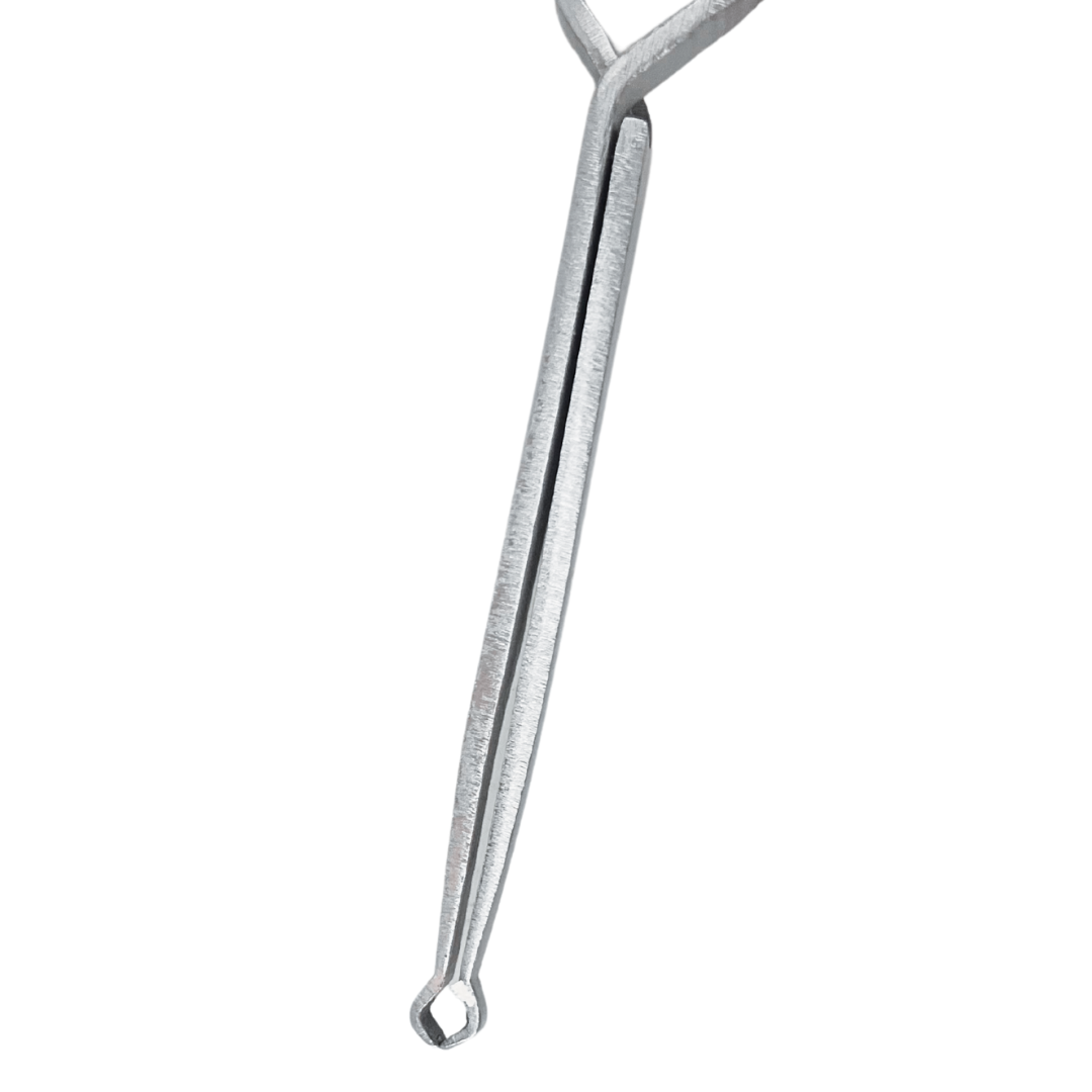 Curved Tip Cross-Locking Tweezers – 4-5/8" Stainless Steel Self-Closing Tweezers for Wire Work, Jewelry Making, and Hobby Crafting