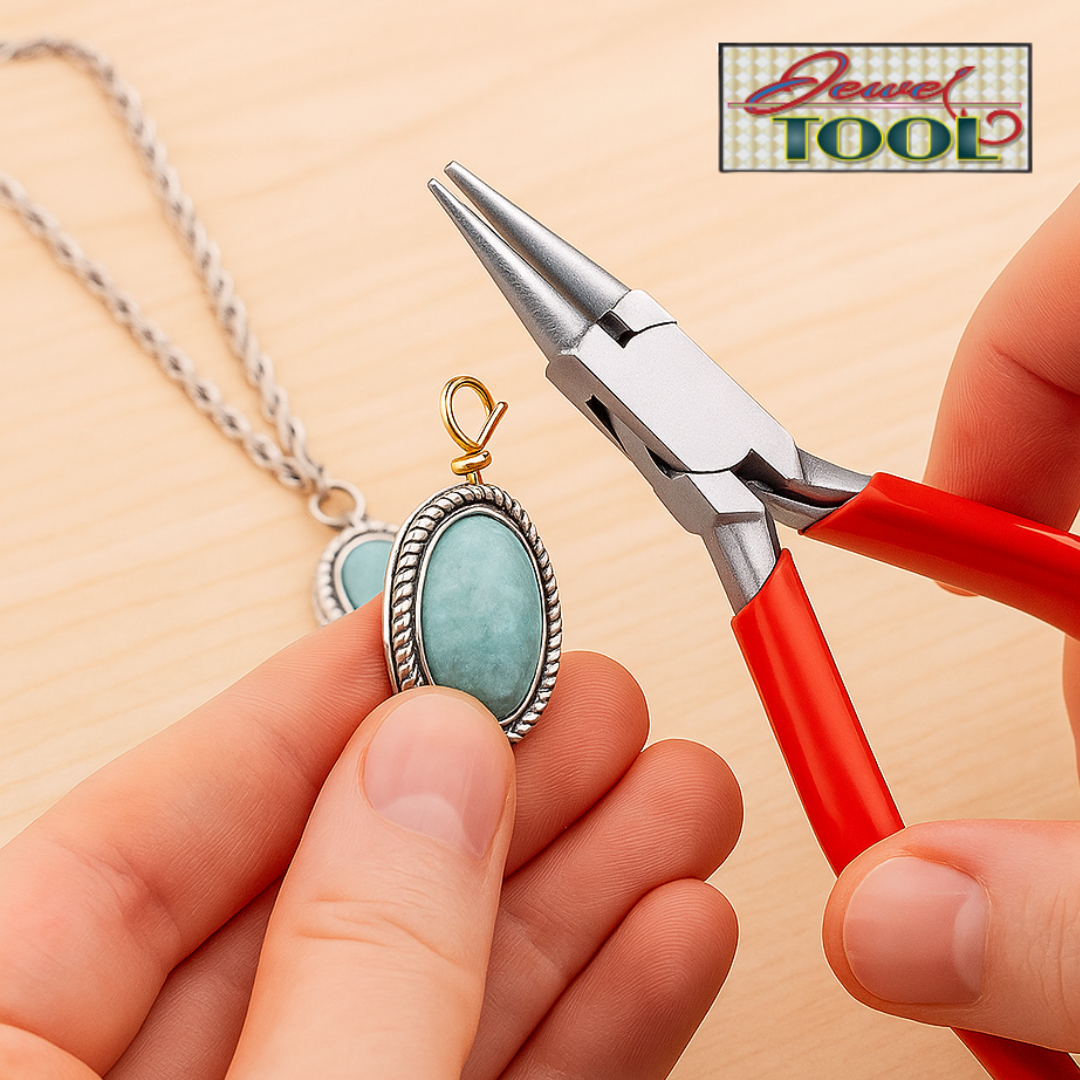 6.5" Heavy Duty Round Nose Pliers – Stainless Steel Wire-Forming Jewelry Tool with Double Spring & Non-Slip Vinyl Grips – S89-18954