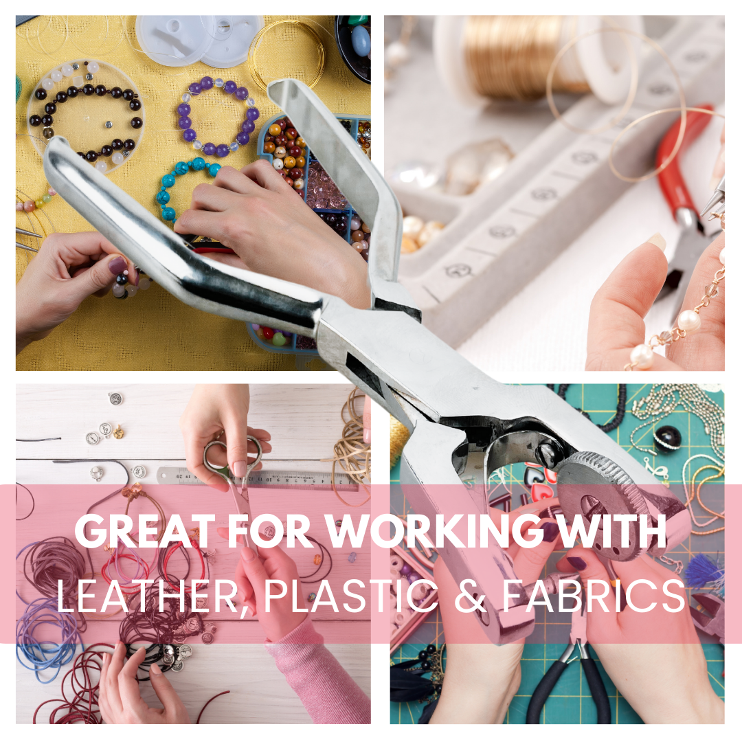 6.25" Hole Punch For Leather And Other Fabrics With Dial-A-Size Feature And Sharp Needle - S8-17501