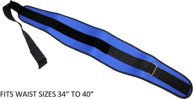 6" (15.2 cm) Back Support Belt | Size Medium (M) | Blue with Black Trim | Ideal for Heavy Lifting | Thread-Through Buckle & Fasteners