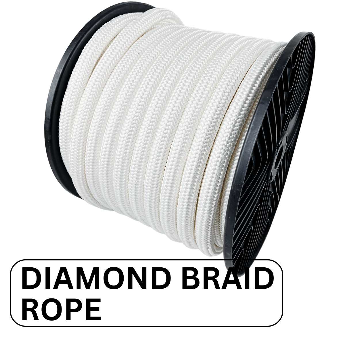 100 Feett Heavy Duty Reel - 3/4 Inch Nylon Diamond Braid Rope - TA8734-10K